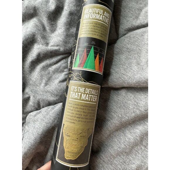 NEW! Scratch MAP -Travel & Scratch Off World Map - Deluxe Edition - Picture 7 of 8